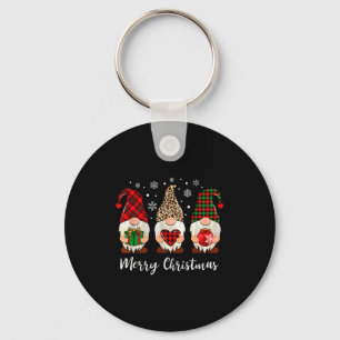 Drie kabouter shirt voor vrouwen vrolijk kerstfees sleutelhanger