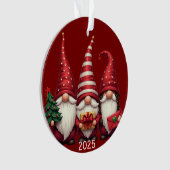 Drie Kabouters 2025 Kerstmis Ornament (voorkant)
