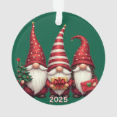 Drie Kabouters 2025 Kerstmis Ornament (achterkant)