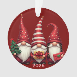 Drie Kabouters 2025 Kerstmis  Ornament