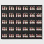 Drie Kabouters Buffalo Plaid Rode Kerst Cadeaupapier (Vlak)