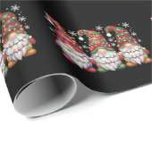 Drie Kabouters Buffalo Plaid Rode Kerst Cadeaupapier (Rol Hoek)