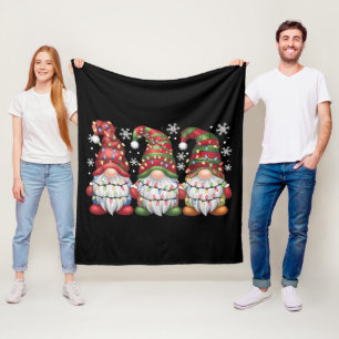 Drie Kabouters Buffalo Plaid Rode Kerst Fleece Deken