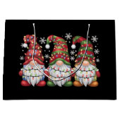 Drie Kabouters Buffalo Plaid Rode Kerst Groot Cadeauzakje (Voorkant)