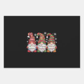 Drie Kabouters Buffalo Plaid Rode Kerst Inpakpapier Vel (Voorkant)