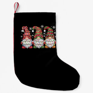 Drie kabouters Buffalo Plaid Rode Kerst Kleine Kerstsok