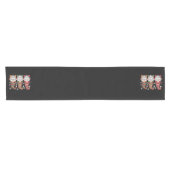 Drie Kabouters Buffalo Plaid Rode Kerst Korte Tafelloper (Horizontaal)