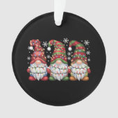 Drie Kabouters Buffalo Plaid Rode Kerst Ornament (voorkant)