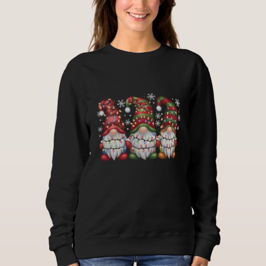 Drie Kabouters Buffalo Plaid Rode Kerst Trui (Voorkant)