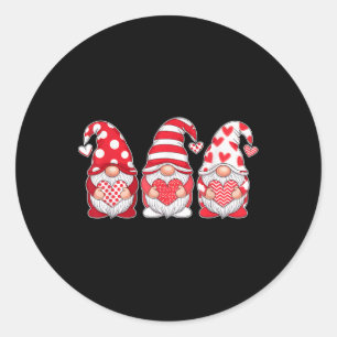 Drie kabouters houden hart Valentijnsdag vrouwen G Ronde Sticker