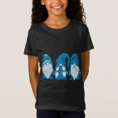 Drie kabouters in blauw kostuum Kerstmis - Hanging T-shirt (Voorkant)