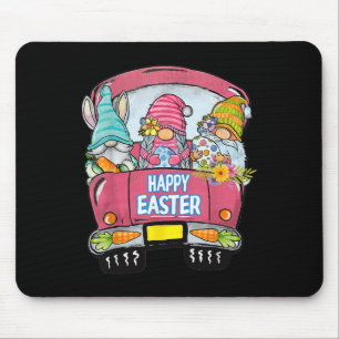 Drie kabouters in Truck Bunny Egg Gelukkige Paasda Muismat