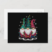 Drie Kabouters Kerstlichtjes Kerstvakantie Feestdagenkaart (Voorkant / Achterkant)