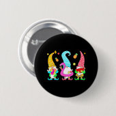 Drie kabouters Kerstmis in Juli Zomer Grappig Ronde Button 5,7 Cm (Voorkant /achterkant)