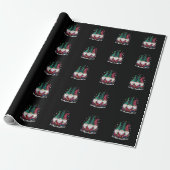 Drie Kabouters Kerstverlichting Kerstvakantie Cadeaupapier (Uitgerold)
