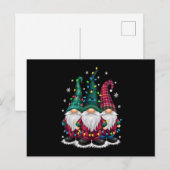 Drie Kabouters Kerstverlichting Kerstvakantie Feestdagenkaart (Voorkant / Achterkant)