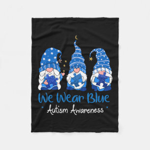 Drie kabouters met blauwe puzzel Autisme bewustzij Fleece Deken