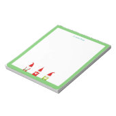 Drie kabouters met groen frame eenvoudig notitieblok (Linkerzijde)