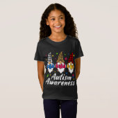 Drie kabouters met puzzel Leopard Plaid Autisme A T-shirt (Voorkant volledig)