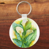 Drie kala Lilies schilderen - Multi Sleutelhanger (Voorkant)