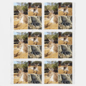 Drie Kangaroo Afbeeldingen collage, Lge Fleece Bla Deken (Voorkant)