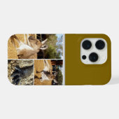 Drie kangoeroe beelden collage, kussen iPhone hoesje (Achterkant horizontaal)