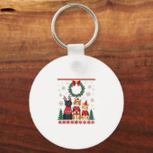 Drie kat grappige kerst kat lelijke kerst trui mij sleutelhanger (Voorkant)