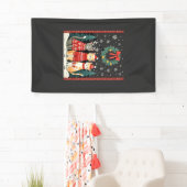 Drie kat grappige kerst kat lelijke kerst trui Mij Spandoek (Insitu)