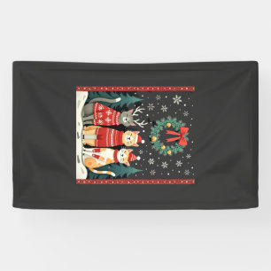 Drie kat grappige kerst kat lelijke kerst trui Mij Spandoek