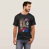 Drie kat, vierde juli Balonische onafhankelijkheid T-shirt (Voorkant volledig)