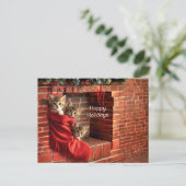 Drie katjes in een Kerstsok Briefkaart (Staand voorkant)