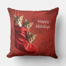 Drie katjes in een Kerstsok