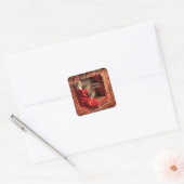 Drie katjes in een Kerstsok Stickers (Envelop)