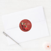 Drie katjes in een Kerstsok Stickers (Envelop)