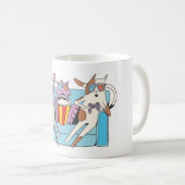 Drie katten 3D-filmliefhebbers Koffiemok (Voorkant rechts)