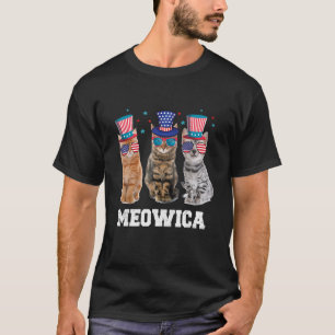 Drie Katten 4 juli Bijpassende Familie USA Patrio T-shirt