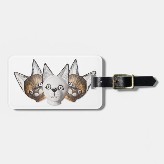Drie katten bagagelabel (Voorkant horizontaal)