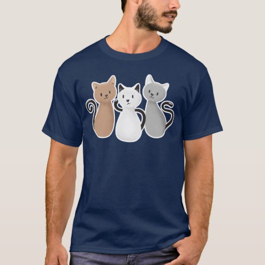 Drie katten cadeau t-shirt (Voorkant)