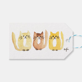 Drie katten cadeaulabel