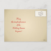 Drie katten en een Holly tak Feestdagenkaart (Achterkant)