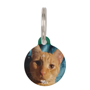 Drie katten foto's, gepersonaliseerde kerst huisdierpenning