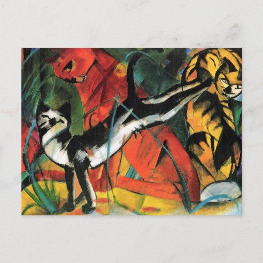 Drie katten Franz Marc Abstract Briefkaart (Voorkant)