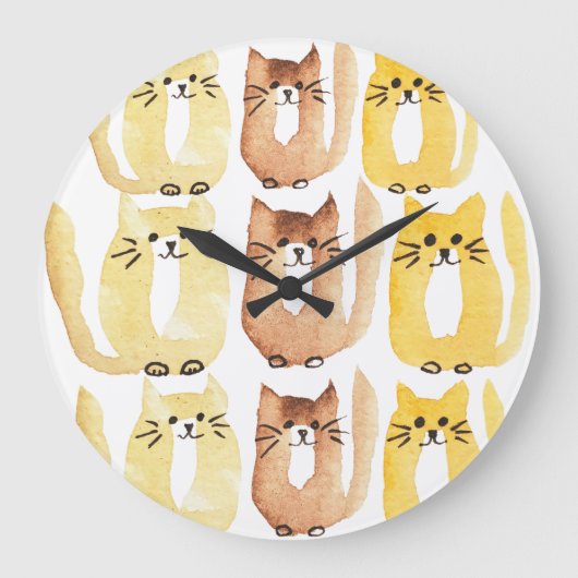 Drie katten grote klok (Voorkant)