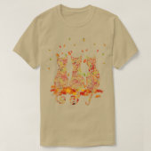 Drie katten Hallo Herfst najaar T-shirt (Design voorkant)