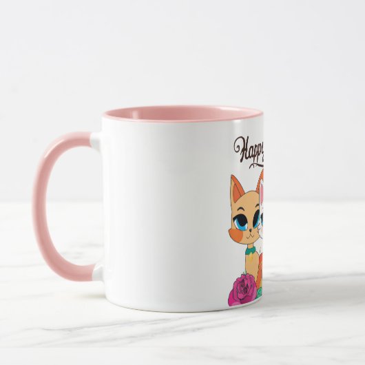 Drie katten "Happy Mothers Day" Mok (Links)