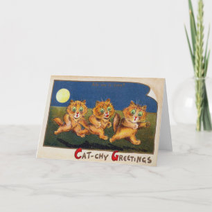 Drie katten in een haast, Louis Wain Kaart