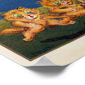 Drie katten in een haast, Louis Wain Poster (Hoek)