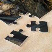 Drie katten in stoomfantasie bos legpuzzel (Zijkant)
