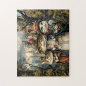 Drie katten in stoomfantasie bos legpuzzel (Verticaal)
