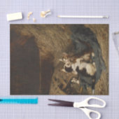 Drie katten in stro door Julius Adams Tissuepapier (Craft)